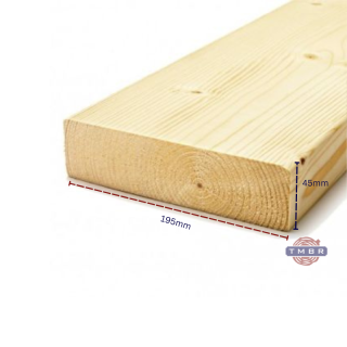 Kalibruota graduota C24 mediena 45x195
