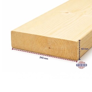 Kalibruota graduota C24 mediena 45x245