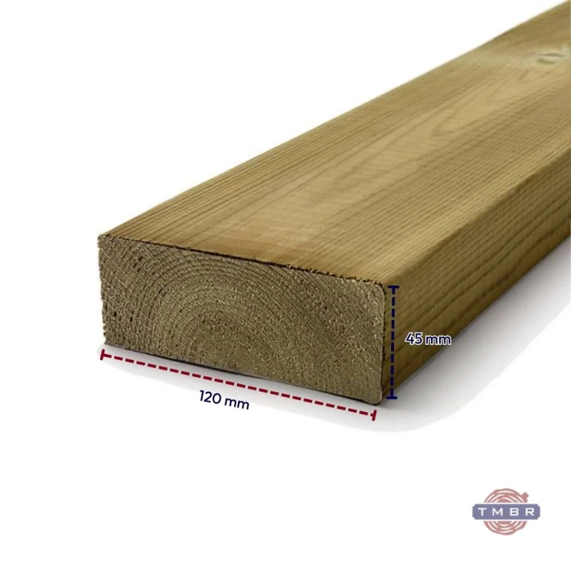 Kalibruota impregnuota C24 mediena 45x120