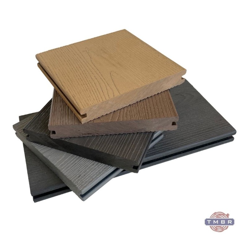 Scandic WPC Solid pilnavidurė terasinė lenta 20x141, medžio imitacija/rifliuota